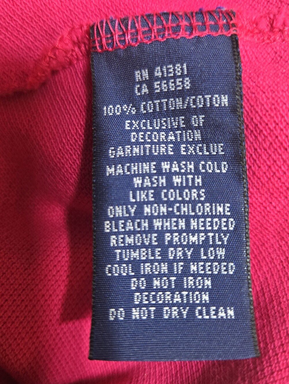 POLO Big Pony By Ralph Lauren Size L, USA Flag, Hot Pink #3 On Back & Sleeve - Picture 10 of 10